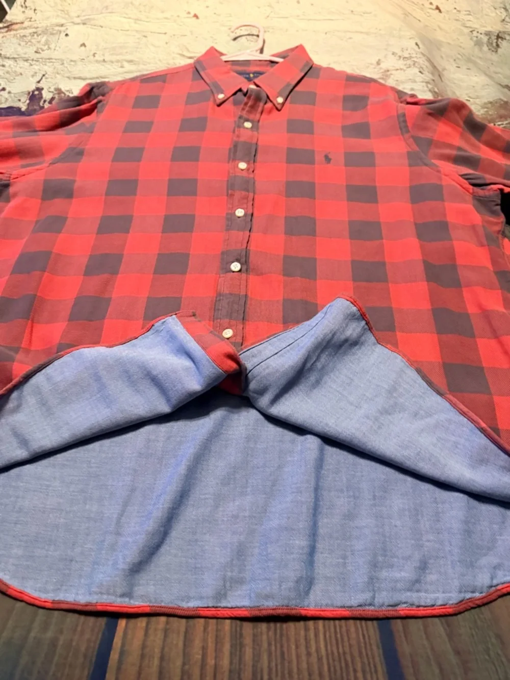 Polo by Ralph Lauren Red and Dark Plaid Button-Down Shirt